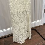 White Lace Long Maxi Gown with Slit Photo 3