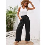 Amazon Women’s Casual Wide Leg Cinch Waist Trouser Pants Small Photo 3
