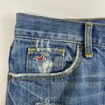 Hollister Vintage  women's‎ junior's light wash denim distressed ripped shorts 11 Photo 6