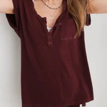 Aerie  Off The Shoulder Henley Tee Photo 0