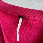 Free People Found My Friend Hot Pink Boucle Sweater Size Small Puff Sleeve Photo 4
