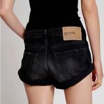 One Teaspoon  Worn Black Bandit Denim Shorts Size 31 NWT Boho Cuffed Black Shorts Photo 1