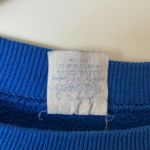 Vintage Made In USA Crewneck Sweater Minimal Basic Adult Blue M Medium Solid Photo 4