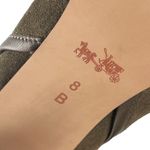 Coach  Alexandra Fatigue Green Suede Midcalf Buckle Heel Bootie Boots Size 8 Photo 11