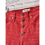 Madewell  Cali Demi Boot Corduroy‎ Button Fly Red Jeans Size 24 Photo 1