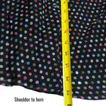 Y2K 100% Silk Sequin Polka Dot Button Up Blouse Ethereal Fairy Career M Black Size undefined Photo 9