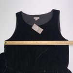 J. Jill Dress Classy Old Money Black Velvet Sleeveless Shift Dress Small New Photo 2