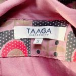 Taaga Boho Maternity Dress Pink Rose Shimmer Floral Tunic Women’s Size Small Photo 11