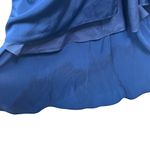 La Femme NWT  Scoop Laced A-Line Satin Embellished Evening Gown Navy Blue 00 Flaw Photo 9