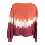 Wildfox NWT Olivia Drop Shoulder Crop Edgy Raw Hem Sweatshirt Ruby Dove Dye XS Photo 1