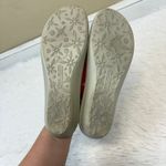 Flyflot Women's Red Cloth Wedge Slipper Slide Slip Photo 5