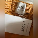 MISA Los Angeles  Rosie Bustier Peplum Maxi Dress Yellow Gold Bohemian Resortwear Photo 9