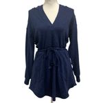 Anthropologie Daily Practice Anthro Navy Hoodie Tunic Hiking Dress Gorpcore Granola Size Small Photo 3