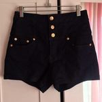 Parker Navy High Waisted Shorts Photo 0