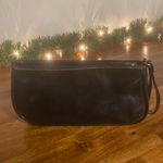 None Black Faux Leather Wristlet Photo 1