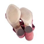 Liliana Orange Faux Suede Braided Strappy Heels Sz 5.5 Photo 5