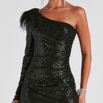 Windsor Black Sequin Mini Dress Photo 0