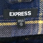EXPRESS Women’s Flannel Jacket blue white and grey Photo 8