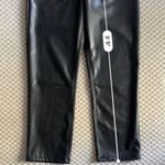 Abercrombie & Fitch NWT Vegan Leather 90s Straight Pant - Black - Size 30/10s Photo 11