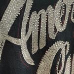 Affliction  American Custom Rhinestone Fringe Tee Shirt Small Y2K Moto Biker Glam Photo 2