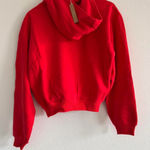 SKIMS  Cotton Fleece Classic Pullover Hoodie in Ruby, size small Photo 0