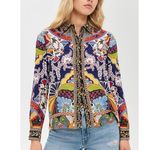 Alice + Olivia Willa Placket Top Size Small Photo 13