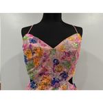 Mac Duggal  68067 Pink Embellished Lace Strappy Column Gown Sz 10 Photo 3