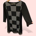 Style & Co Cute Y2K stretchy mesh whimsigoth geometric oversized tunic mini dress magic Photo 0