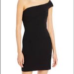 AQUA NWT One shoulder black scuba crepe dress size 2 Photo 1