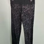 PINK - Victoria's Secret 2012 VTG Victoria's Secret PINK Yoga Legging Crop Black Sparkly Tribal Sz M Photo 0