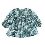 NEW Samantha Sung Anastasia Top Safari Toile White Jade Green Size 4 Photo 1
