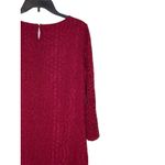 J.Crew Women's Dress Lined lace 3/4 Sleeve Shift Flared Dress Knee Length Red 8 Red Photo 7