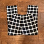 Gap NWOT Black and White Plaid Cropped Flare Pants with Side Zipper & Pockets Photo 3