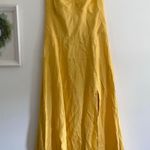 Reformation  Tala Linen Sunflower Yellow Midi Dress Size 12 NEW Photo 5
