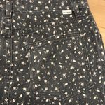 Billabong  black denim floral print button fly jean skirt Photo 7