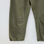 Free People We the Osaka Mid-Rise Barrel Texturized Olive Green Jeans 26 Photo 8