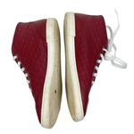 Gucci Microguccissim Red Leather High Top Sneakers Lace Up Size 36 Photo 5
