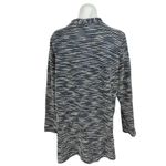 Carolyn Taylor  Black White Heather Pocket Knit Open Cardigan Sweater Top Size L Photo 1