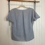 Madewell & Cloth & Stone Wide Leg Cropped Pants & Sundrift Ruffle Top Size S Photo 3