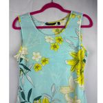 Iman Womens Sleeveless Floral Tank Top Size S Light Blue & Yellow Polyester/Span Photo 0