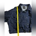 Almost Famous Dark Blue Jean Jacket with Bungee Tie Hem | Size XL Photo 6