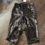 ZARA Sequin Slits High Waist Pants Photo 3