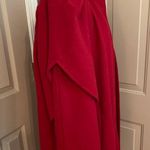 Bryant Park vintage 80s red wool dress trench coat with caplet sleeves Size 14. Photo 7
