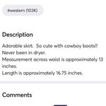 True Craft Western Skirt Button Down Rust Flirty Summer Cotton Womens Small Photo 7