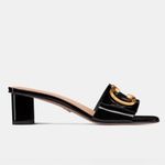 Christian Dior Dior C'EST DIOR HEELED SLIDE Black Patent Calfskin Photo 1