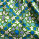 Lands' End  Blue and White Ruched Tie Front Tankini swimsuit Top SZ 12 Photo 2