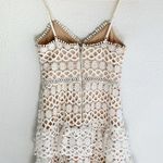 Lulus Lulu’s Beauty and Lace White and Nude Crochet Lace Mini Dress Sz Small Photo 5