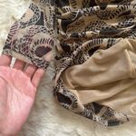 I am gia I.AM.GIA Dress Colette Long Sleeve Mesh Mini Ruched Bodycon Snakeprint XS Photo 8