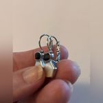 Lia Sophia  Black and White Hexagon Earrings classic minimalist pierced Photo 1