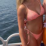 H&M H and M orange and white patterned bikini Photo 6